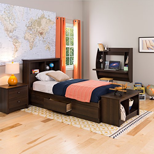 Image of Prepac Twin Bookcase Headboard, Espresso