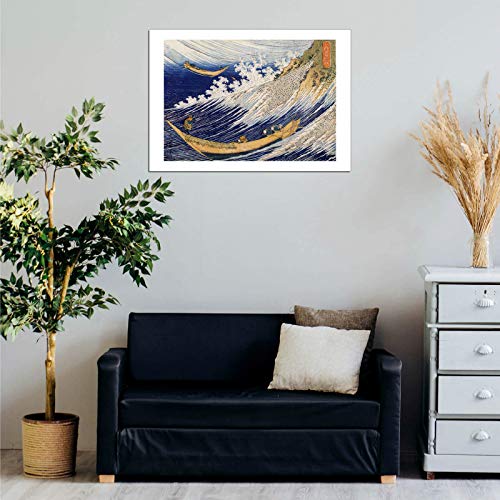 Affiche Ocean Waves Hokusai grand format poster mat de collection - 2