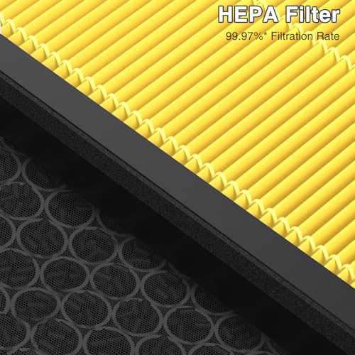 2 Pack Vital 200S Pet Care Replacement Filter for LEVOIT Vital 200S and Vital 200S-P Air Purifier, 3-IN-1 HEPA and High-Efficiency Activated Carbon Filter, Vital 200S-RF-PA (LRF-V201-YUS), Yellow