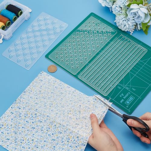 HOBBIESAY 4Pcs Customised Clear Acrylic Sashiko Stencil 10x20cm Embroidery Pattern Template Acrylic Embroidery Tool Quilting Stencil Tool Drawing Line Template for Hand Quilting and Embroidery - Image 3