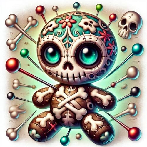 Creepy Cute Doll Diamond Art Kits for Adults, 5D DIY Diamond Painting Kits