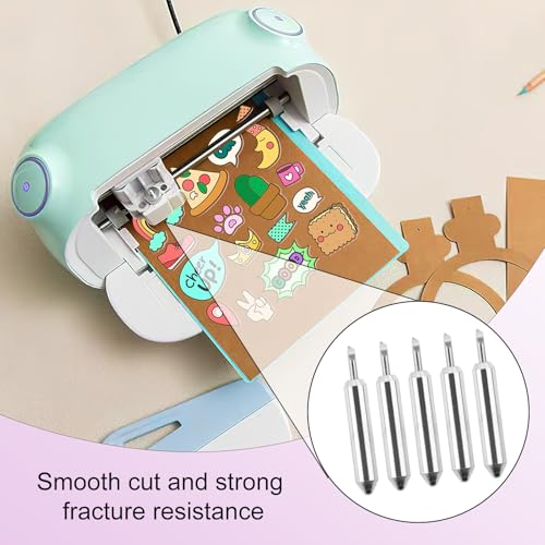 Miniatura 5 de Pack De 5 Cuchillas De Corte Para Plotter Cricut Joy,Cricut Joy,Cricut Joy Cutting Plotter Blades,Acero De Tungsteno Alemán De Alta Calidad,Proyectos De Bricolaje Divertidos Y Fáciles