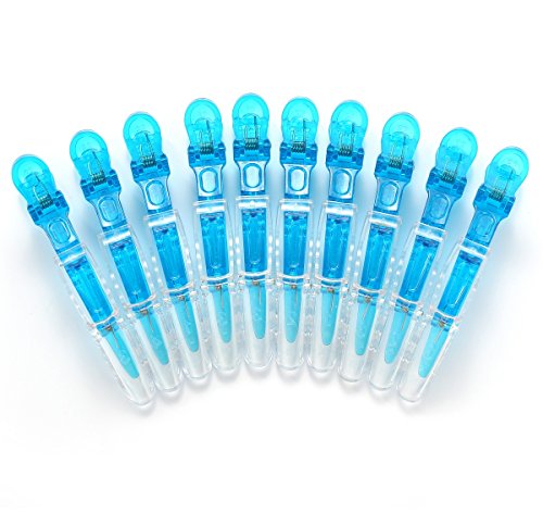 10pcs/set Multicolor Croc Clips Transparent Plastic Hairdresser Clip Hair Styling Sectioning Barrettes Non Slip Alligator Clip Salon DIY Accessories Hairpins for Women and Girls(10pcs-Blue)