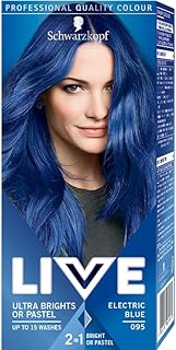Schwarzkopf LIVE Ultra Bright Hair Dye, 095 Electric Blue Pack of 2