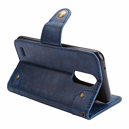Capa K10 2017, Dfly-US Retro Slim Couro PU Estilo Página Integrado 5 compartimentos para cartões Clá