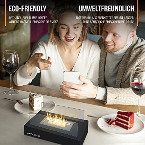 Tischkamin Jago Edelstahl mit Bio-Ethanol für Innen- und Außenbereich