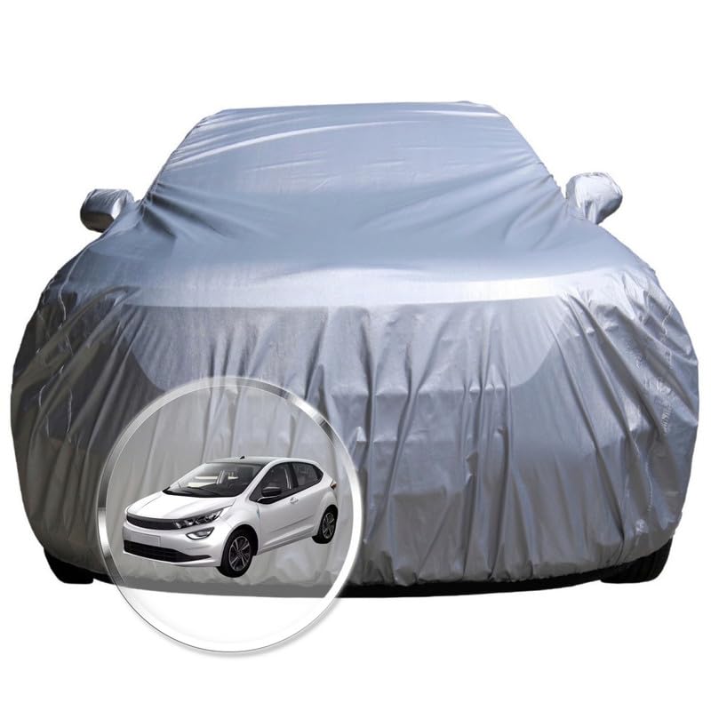 Image of NEODRIFT 'CrystalTech' Car Cover for Tata Altroz (Back Long Antenna) (100% Water-Resistant, All Weather Protection, Tailored Fit) (Colour: Crystal Silver)