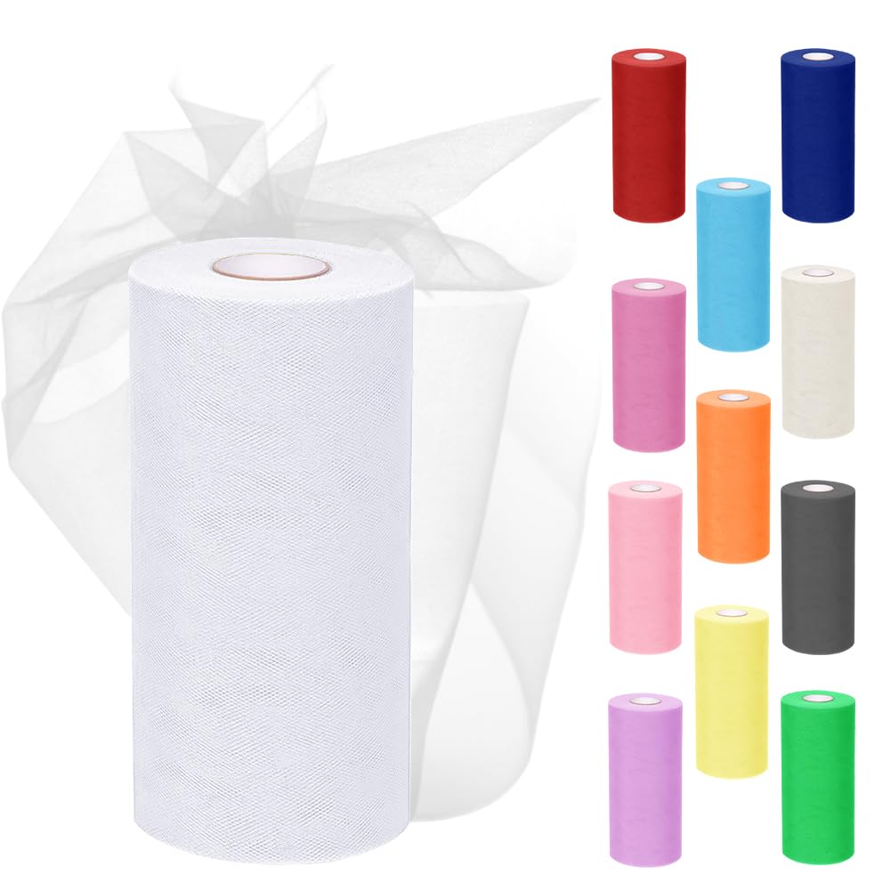 ROTOLO TULLE 30cm X 92,5m - ROSSO - PER DECORAZIONI MATRIMONI, FESTE, DIY