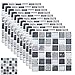 kiptyg Tessere di mosaico 3D autoadesive, Adesivo per piastrelle a mosaico, Mattonelle Adesive, resistente allumidità e alle macchie, adatto per cucina, bagno, soggiorno (20x20 cm, 12 pezzi, A)