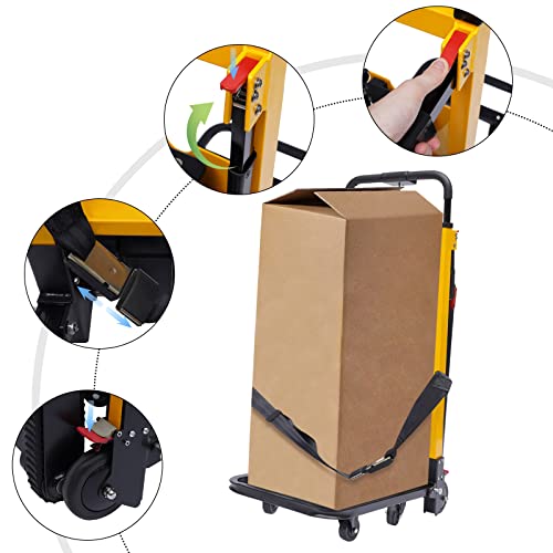 Electric Folding Stair Climbing Hand Truck, Cart Dolly 350Lbs Max Load, Heavy Duty Stair Climber Cart Hand Trolley Moving Dolly With 6 Wheels Battery Powered #TOP1