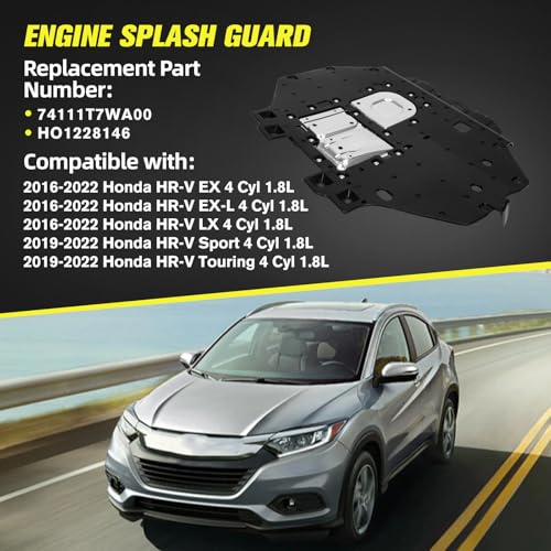 Aumtoni 74111T7WA00 Front Lower Engine Splash Guard Compatible with Honda HR-V 2016 2017 2018 2019 2020 2021 2022 1.8L,Under Car Splash Shield Lower Cover Board by Aumtoni - Image 2