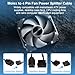 ELFJMZP Molex to 4 Pin Fan Cable 2 Pack - 30cm 12V Full Speed PC Fan Power Splitter, 2PCS 4-Pin Adapter for ATX PSU Case Cooling 30cm/11.8in(1 to 2)