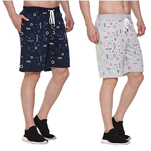 Image of Men's Cotton Sports Shorts with Zipper Pocket (Pack of 2)