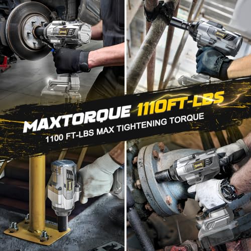 Image of DIYtoolifz 1500Nm Cordless Impact Wrench 1 /2 inch Compatible with Dewalt 20V