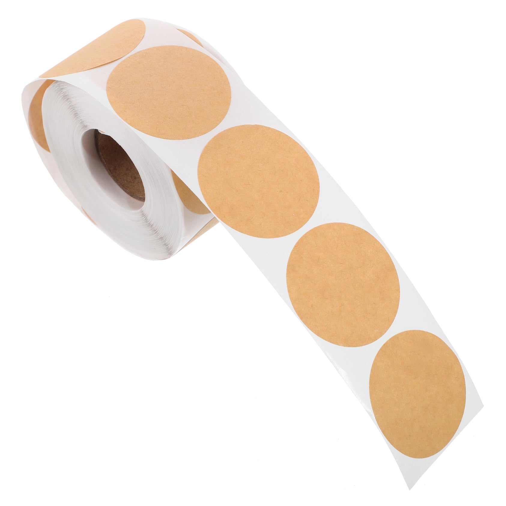 jojofuny 5 Adesivo rotondo kraft piccolo adesivi etichetta appiccicoso simpatiche etichette adesive etichette adesive vuote su cui scrivere carta kraft