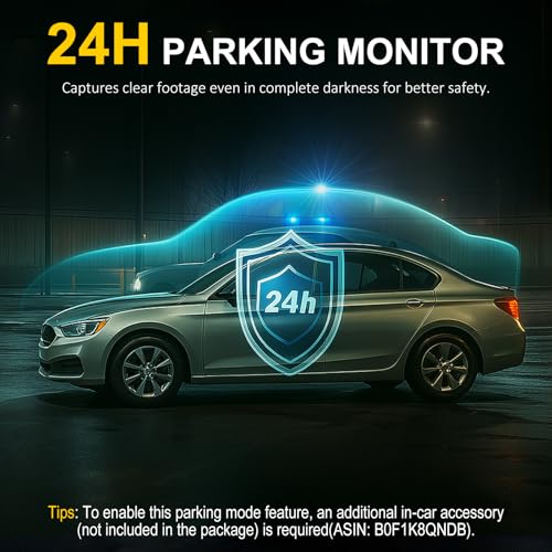 Dash Cam Front and Rear,3 Channel Dash Cam for Car with 5G WiFi, 64GB Card,4K+1080P+1080P Front Inside and Rear Car Dash Camera,3.16âScreen,Night Vision,Loop Recording, G-Sensor, WDR, Parking Mode - Image 7