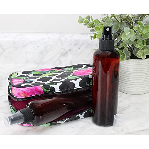 Cornucopia 8oz Amber Brown Plastic Spray Bottles with Fine Mist Atomizers (6-Pack); for DIY Home Cleaning, Aromatherapy, & Beauty Care4