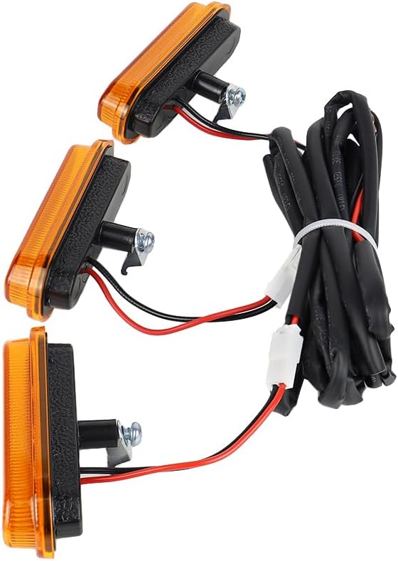 Front LED Grille Lights for Ford Bronco Sport Badlands 2021-2024, Bronco Accessories 2024, Grille Lights(3 PCS) (Amber)