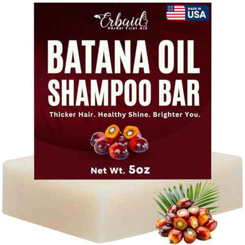 Batana Shampoo – Natural Batana Oil Soap Bar for Hair Growth, Thinning & Hair Loss – Thickening,...