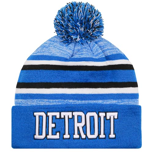 Detroit Beanie Hat Football Knit Hats Winter...