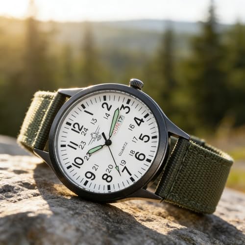 Image of Gosasa Unisex Military Watches Sport Textile Nylon Strap Stylish Men Watch Luminous Fashion Watches Analog Display Quartz Waterproof Casual Wristwatch