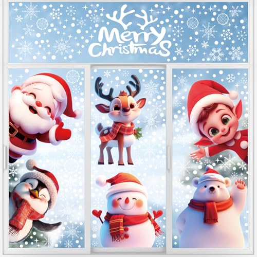 DERAYEE Christmas Window Decoration, Fensterbilder kinder, Weihnachten...