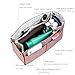 Lckaey Nylon Purse Organizer for neverfull Tote Handbag insert Organizers for longchamp and goyard tote insert 3091Pink-M