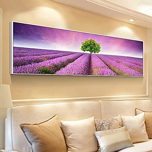 Peinture diamant cristal de qualité supérieure motif lavande 70x120