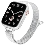 Marge Plus Slim Milanese Loop Compatible with Apple Watch Band for Women 40mm 41mm 38mm 42mm, Stainless Steel Strap Work on iWatch Series10 9 8 7 6 5 4 3 2 1 SE