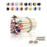 2” Inch Long Wooden Refill Matchsticks with Strike Stickers - Safety Matches Wholesale Bulk Loose by Chandler Studio (Rainbow, 100 Pieces)