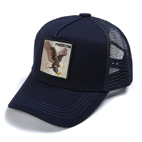 AJMBH Sonnenhutmütze Tierstickerei Baumwolle Casquette Baseballkappe Mesh atmungsaktive einstellbare Hydrückback-Hüte for Männer und Frauen Wärmere Hüte