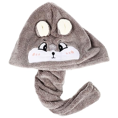 SOLUSTRE Bathing Hair Hat Super Absorbent Shower Towel Wrap for Wet Hair Comfortable Fleece Hair Drying Cap for Reducing Frizz Quick Drying for Women