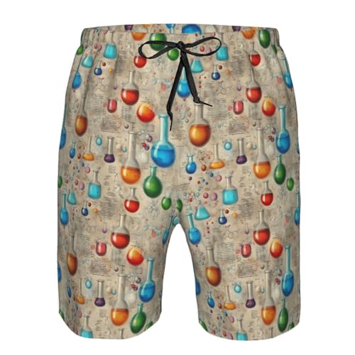 Chemistry Print Print Stylish Beach Shorts Swim Trunks Lightweight Breathable Summer Outdoor Activities4