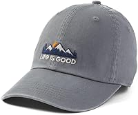 Life is Good Chill Cap Baseball Hat - Lightweight 100% Cotton Adjustable Snap Closure Cap for Men & Women, One Size