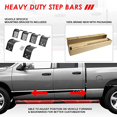 Estribos laterales Auto Dynasty 5.5 pulgadas Dodge Ram miniatura 5