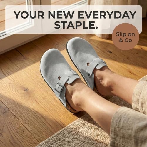 Image of EMMA NEW YORK Womens Clogs Mules Slip-On for Women with Arch Support Cork Footbed Potato Shoes