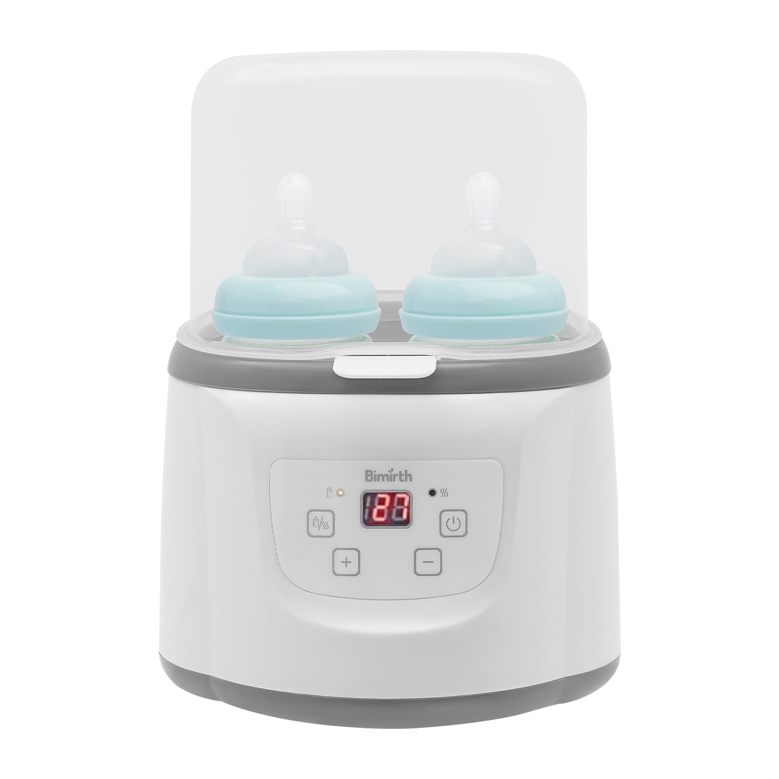 Scaldabiberon Baby 6 in 1, sterilizzatore per biberon con controllo della temperatura, protezione di spegnimento e display a LED, funzione di mantenimento del calore, scongelamento per famiglie,