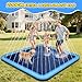 Haozozo Wasserspielzeug Kinder Outdoor Spiele mit Antirutschfunktion, 200CM Wassersprinkler Kinder Splash Pad, Gartenspielzeug Kind Sprinkler und Hundepool(Quadratisch 200cm)