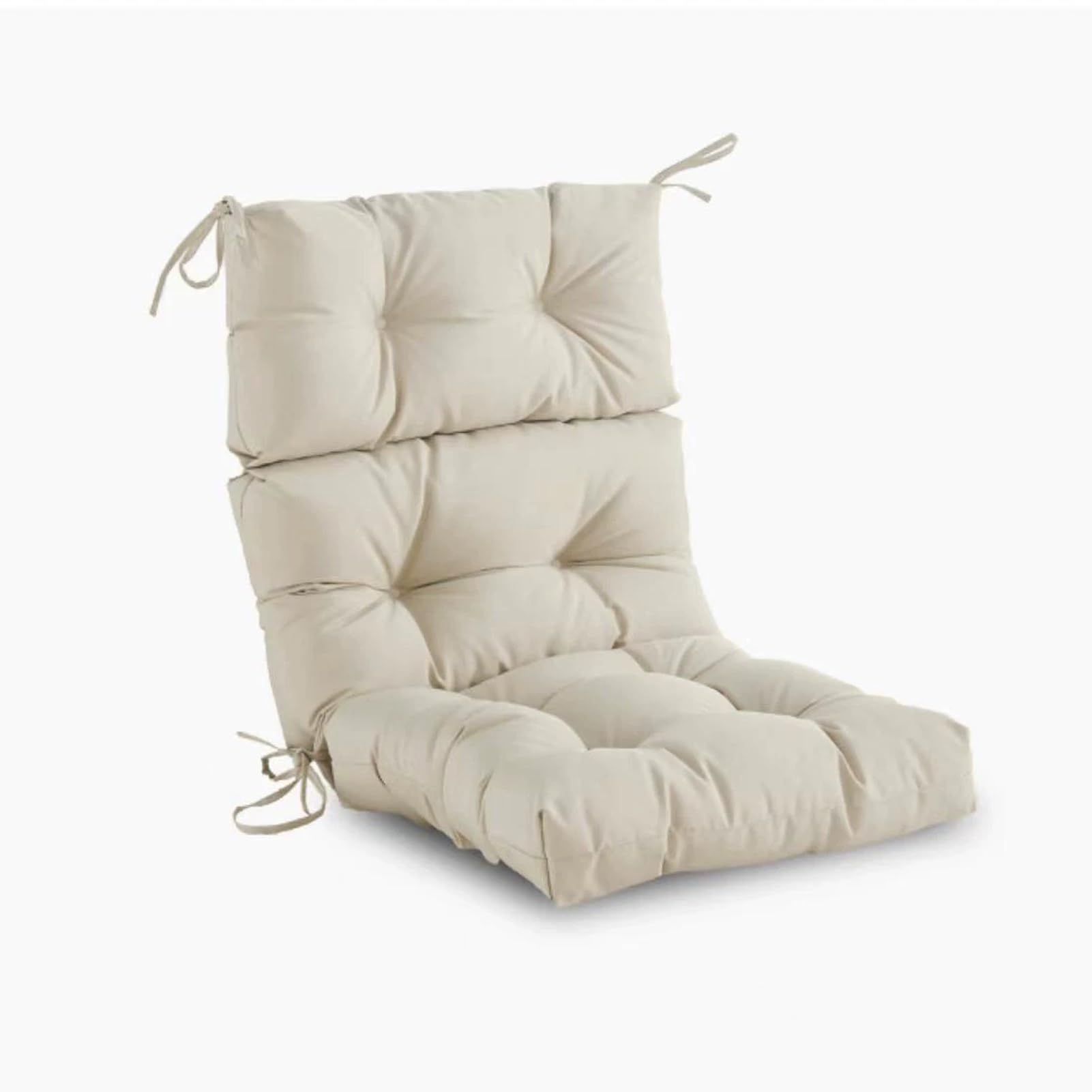 Coussin de chaise imperméable et grand dossier galette pour fauteuil de jardin