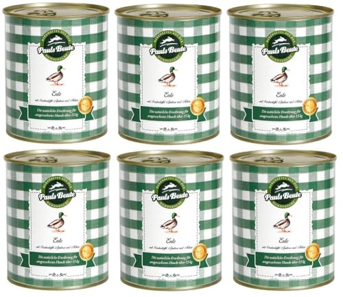 Produktbild von Pauls Beute Hunde Nassfutter Ente - 6 x 800 g