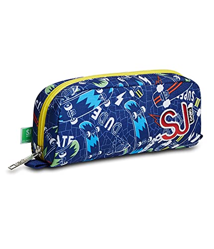 SJ GANG STYLE JAM GANG Portapenne - Funny Adventure Boy PORTAPENNE - FUNNY ADVENTURE BOY, Unisex - Bambini e ragazzi, Blu (Blue Print), Taglia Unica