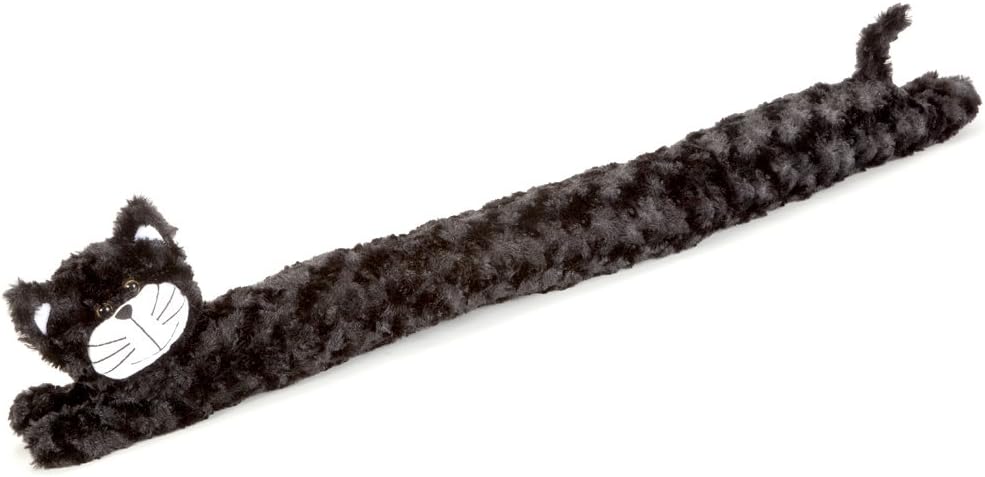 Bits and Pieces - Plush Cat Door Draft Stopper - Door and Window Breeze Guard - Keep Heat in and Cold Out