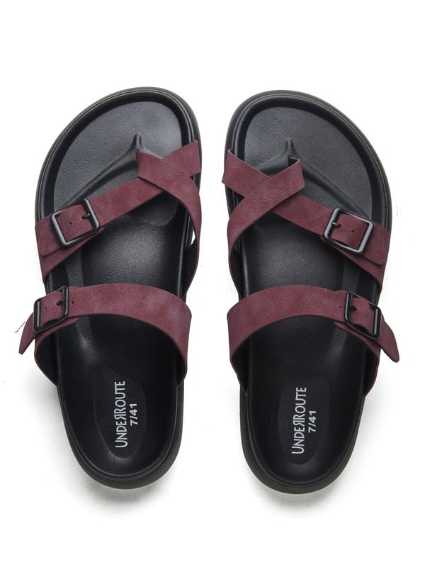 Image of UNDERROUTE mens Underroute Urgh 02 Stylish Durable Soft Footbed Synthetic Casual Sandals for Men Sandal