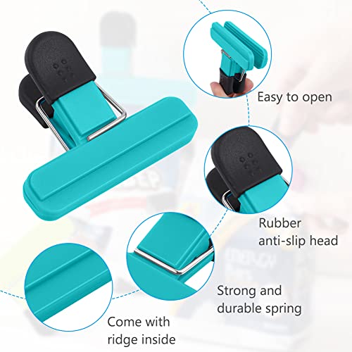 Image of AUAUY Chip Bag Clips, 12Pack Small Kitchen Clips for Refrigerator Food Storage Packages, Snack Bags, Photos, Assorted Sizes Food Bag Clips Plastic Heavy Duty Seal Grips