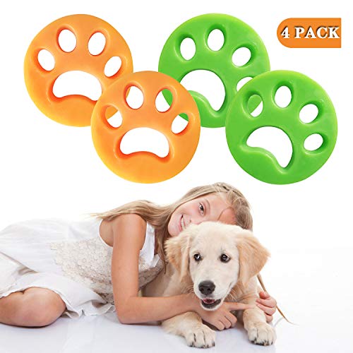Preisvergleich Produktbild Haustier Haarentferner Waschmaschine Haarfänger Flusensiebe Haarfänger Haarentfernung Tierhaarentferner Reinigung Ball Für Hundehaar Und Katzenfell Und Alle Haustierehaar(4 Stück)