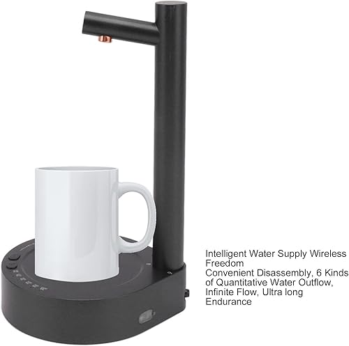 Miniatura 3 de Bomba de botella de agua inalámbrica, bomba eléctrica portátil para botella de agua, dispensador de botella de agua de escritorio, carga USB, 6