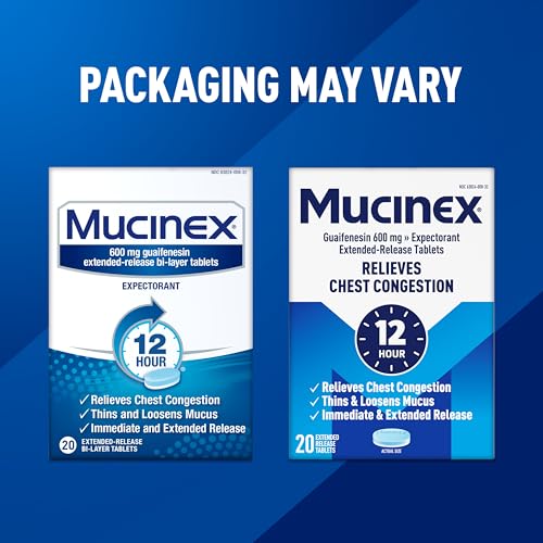 Mucinex 12 Hour 600 mg Guaifenesin Extended-Release Tablets for Excess Mucus Relief, Expectorant Aids Excess Mucus Removal, Chest Congestion Relief, 20 Bi-Layer Tablets - image 8