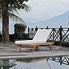Modway Saratoga Premium Grade A Teak Wood Outdoor Patio Poolside Deck Chaise Lounge Chair with Cushions in Natural White 51AONGf7ewL. SS100