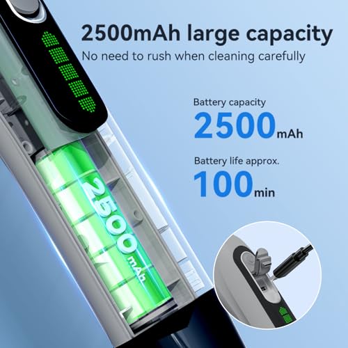 Image of Electric Spin Scrubber,Cordless Cleaning Brsh, Shower Scrubber with 7 Replaceable Brush Heads, Bathroom Scrubber with Detachable Long Handle