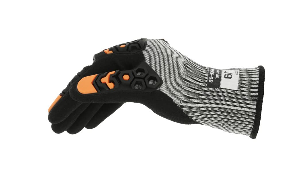 Mechanix Wear SpeedKnit M-Pact Gants de travail, 1 paire – Résistants aux chocs et à l'abrasion, protection contre les coupures, gants à forte adhérence, compatibles avec le toucher (gris, taille XL)